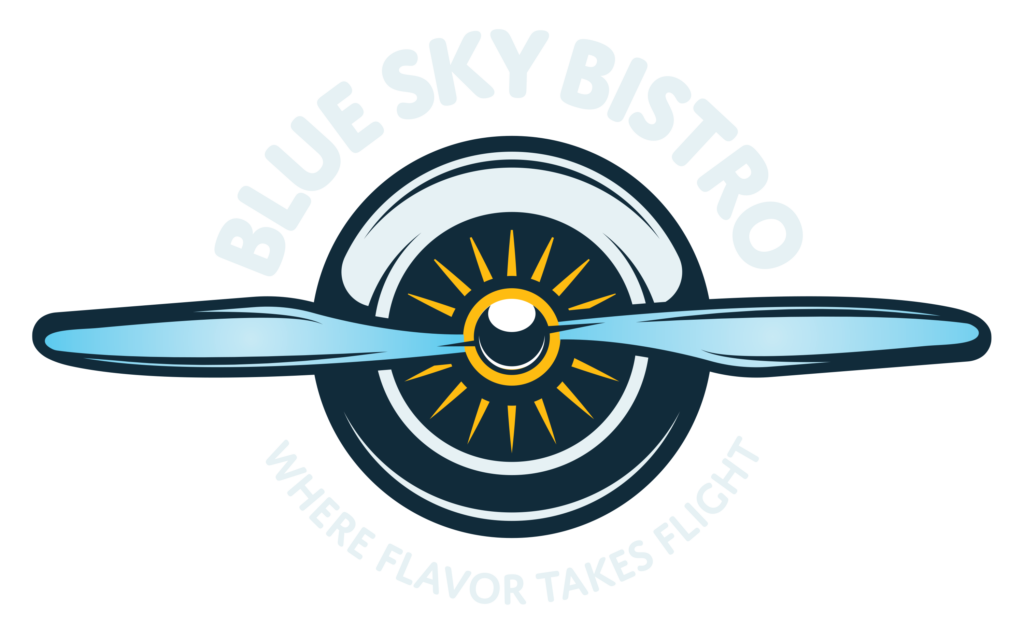 Blue Sky Bistro Logo Dark BG